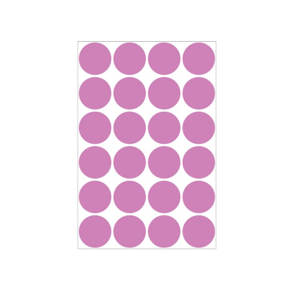 1" Color Coding Dots Magenta - Sheet Form